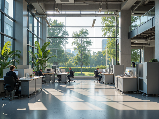 深圳市萌北宠物科技有限公司办公环境,现代化办公室内景,员工正在工作,体现专业的企业形象